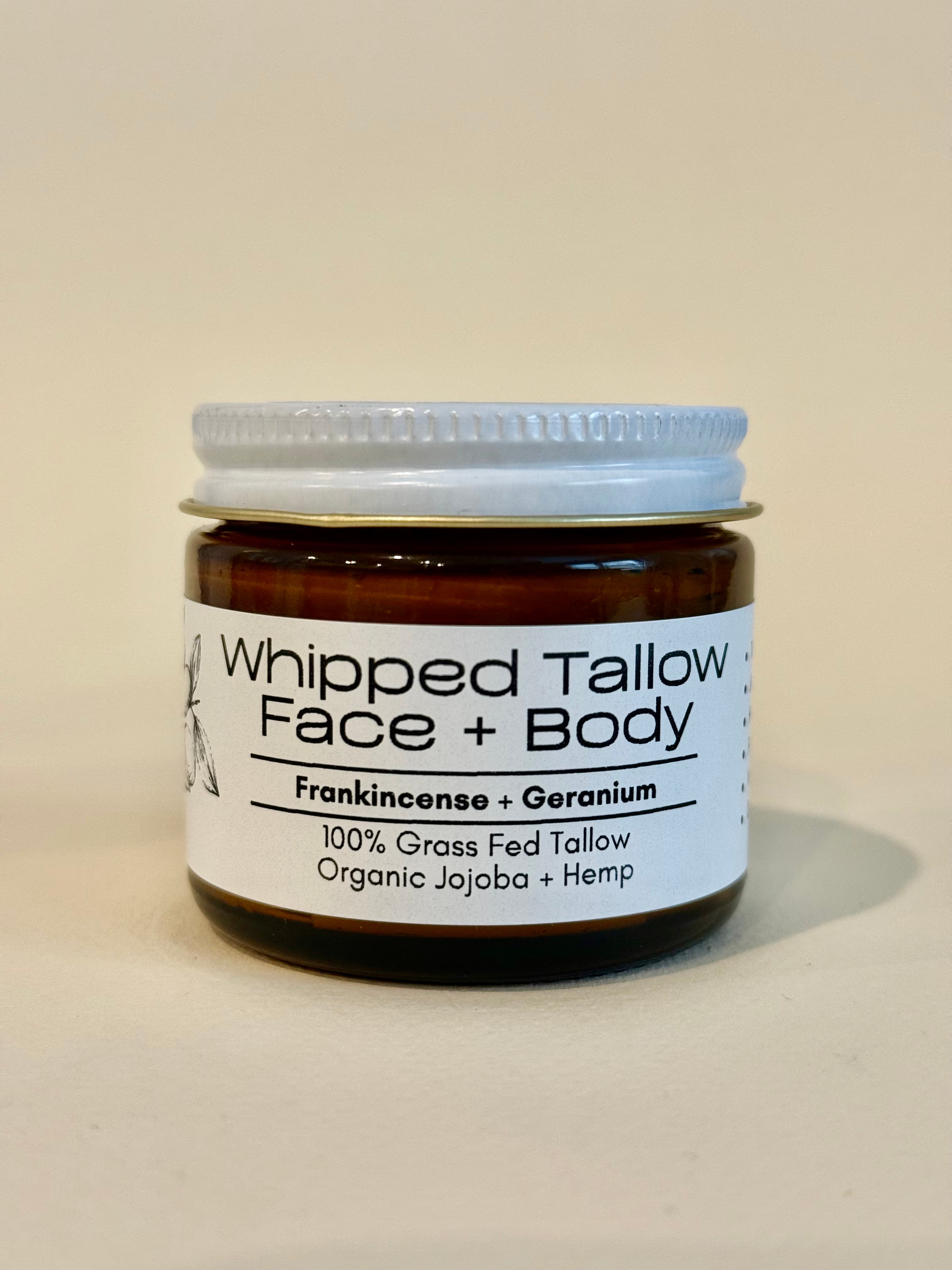 whipped tallow face and body jar