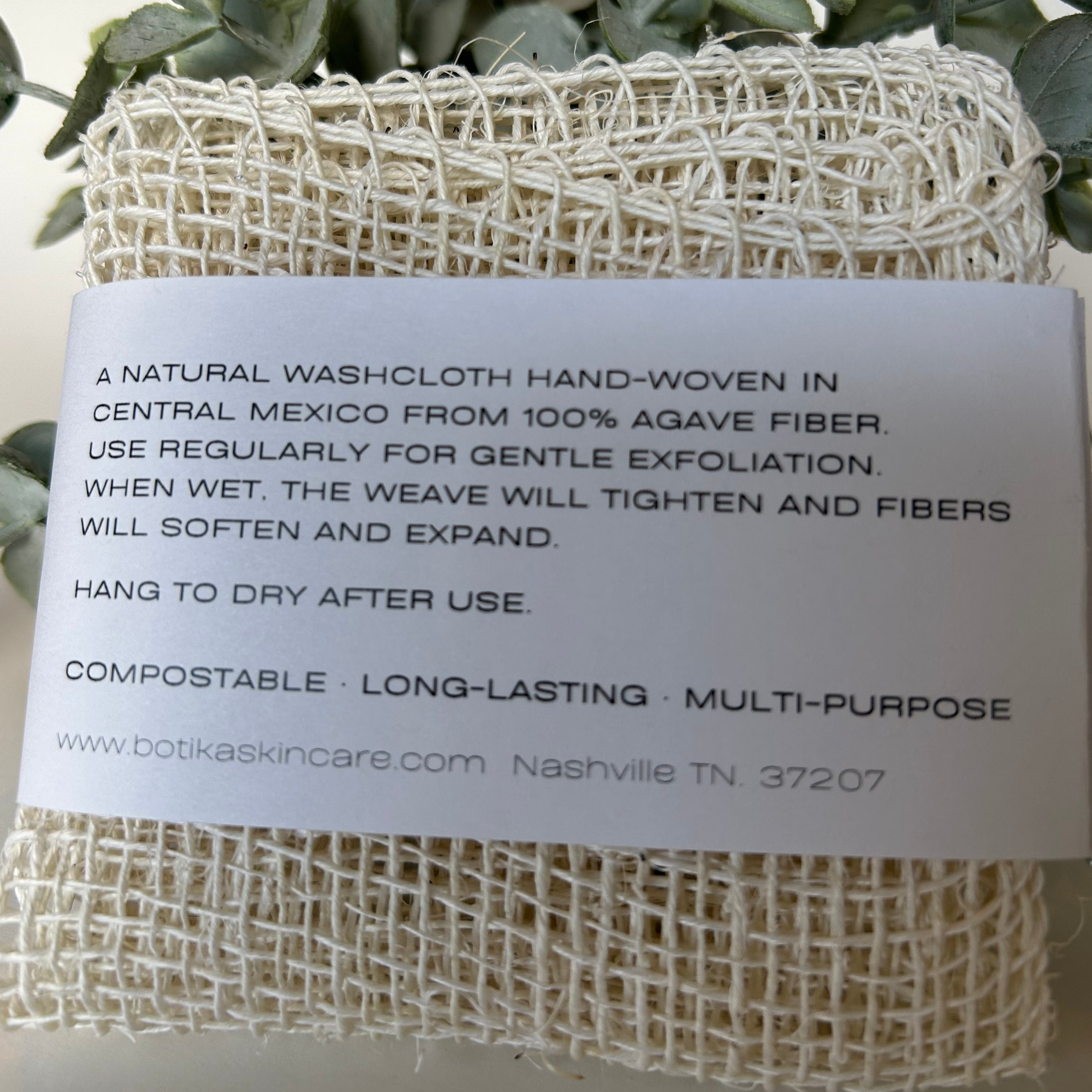 natural agave washcloth gentle exfoliation