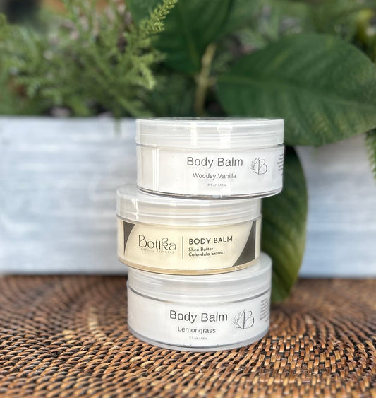 body balm with shea butter soothing skin