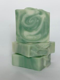 Eucalyptus tallow bar soap by Botika Skincare on white background