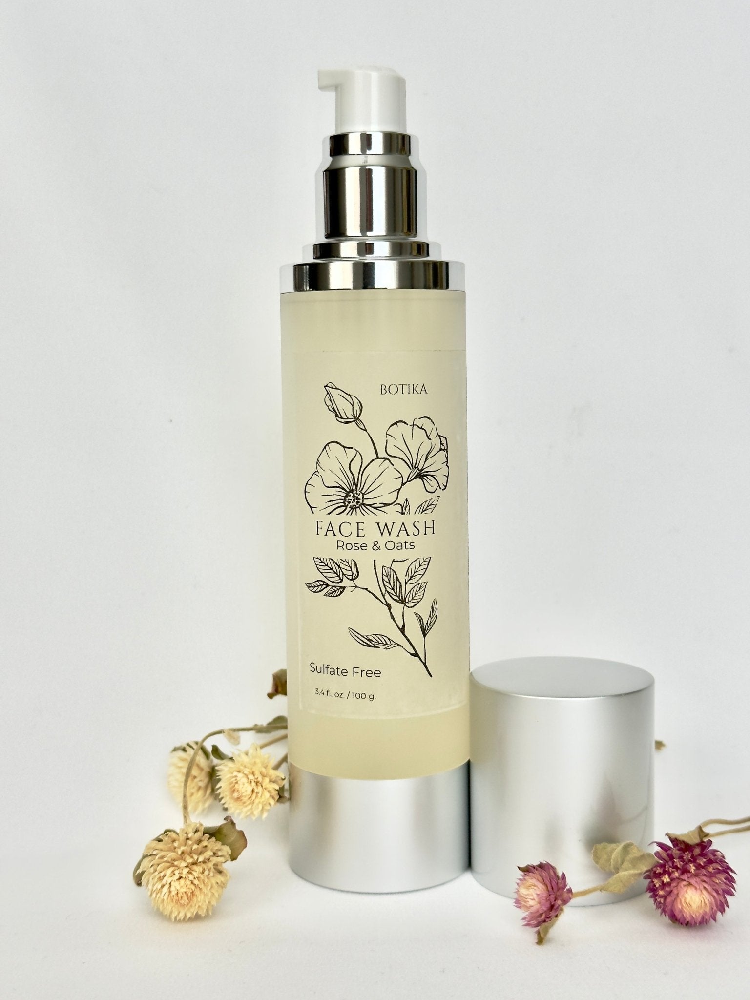 Face Wash Rose & Oats - Botika Skincare