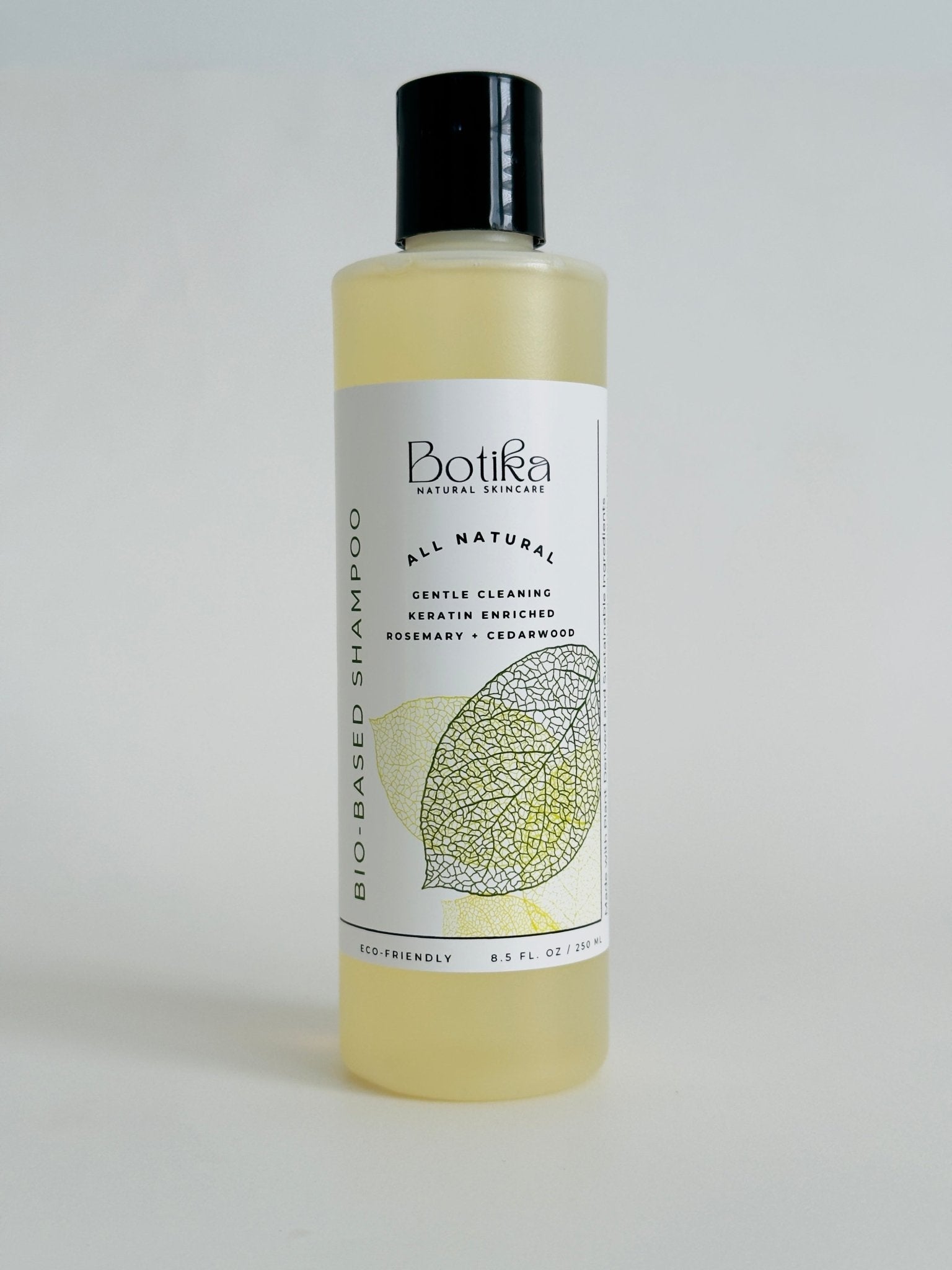 Botika Natural Bio-Based Shampoo bottle — plant-derived sulfate-free shampoo for healthy hair