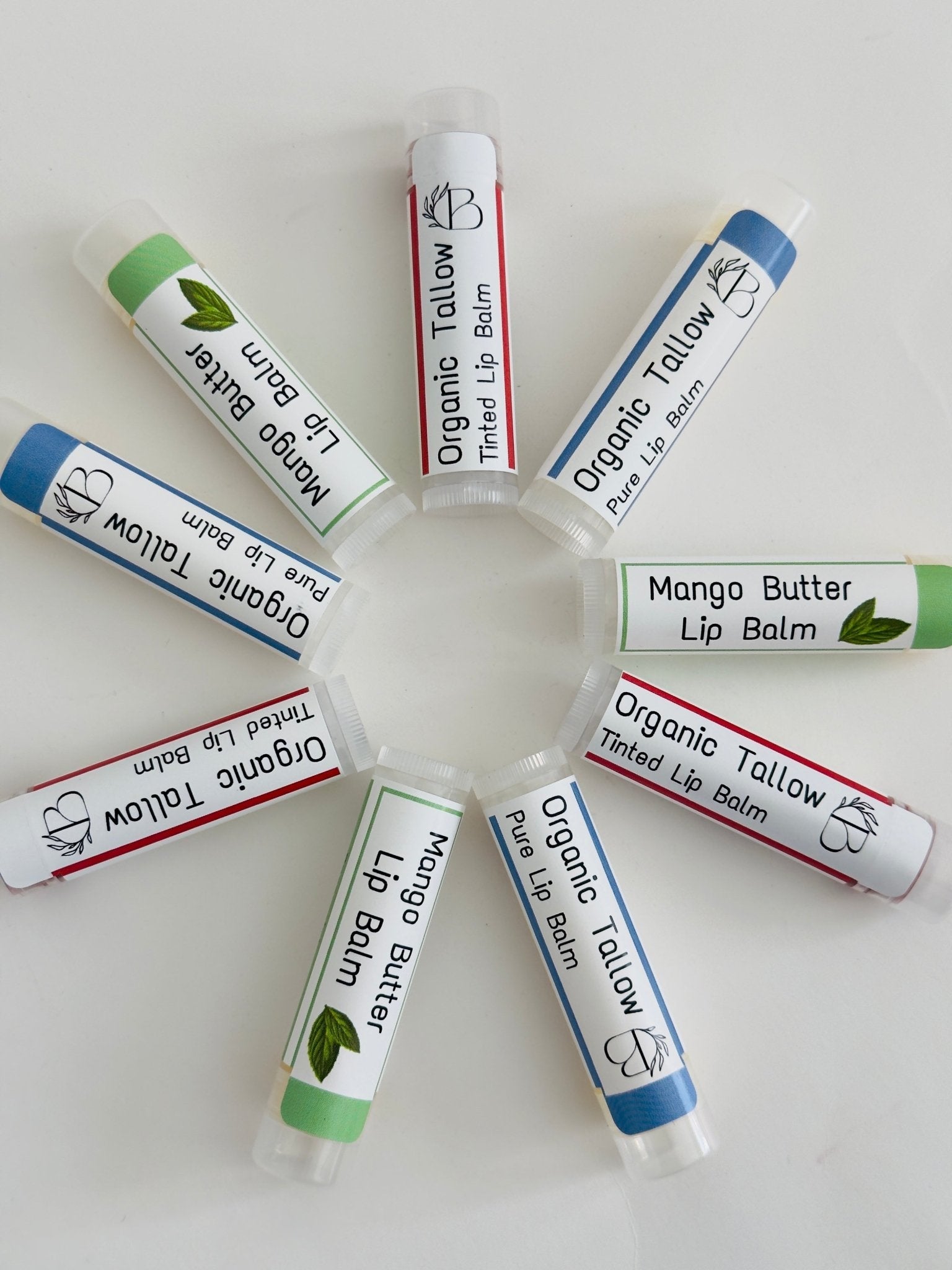 Natural Organic Tallow & Beeswax Lip Balm for soft, nourished lips