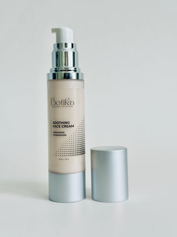 gentle face cream with natural botanicals to reduce redness and irritation