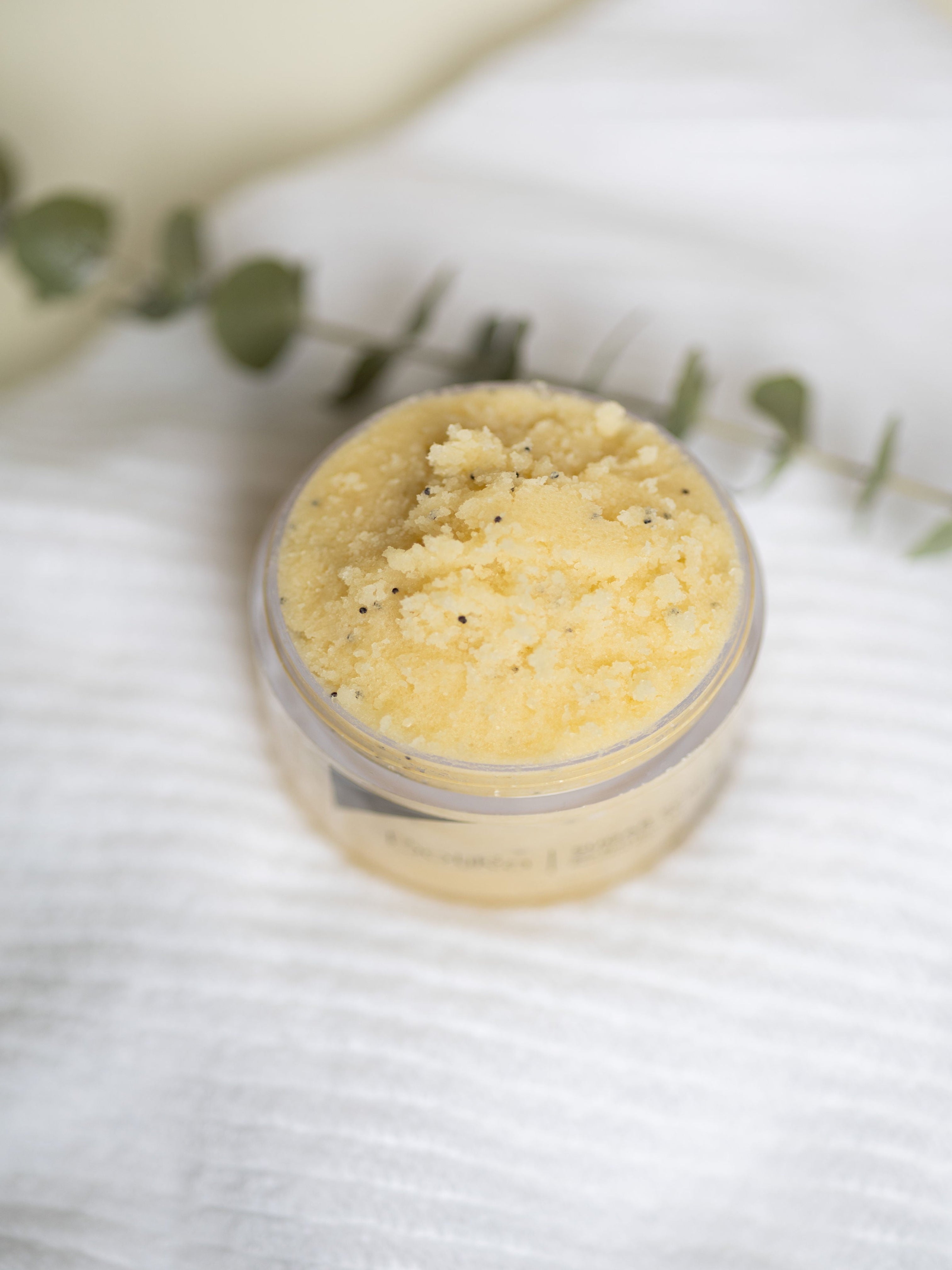 gentle sugar scrub made with nourishing oils